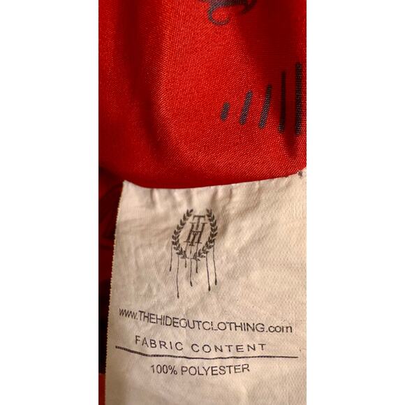 The Hideout Clothing Psychedelic Corduroy Jacket/Pants Set Size S Gray/Red - Picture 5 of 10